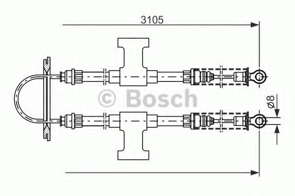 BOSCH Tross, seisupidur 1 987 477 388 BOSCH 1987477388 Käsijarruvaijeri Delta I (831) hind