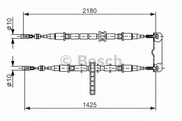 Ντίζα, φρένο ακινητοποίησης BOSCH 1 987 477 895 BOSCH 1 987 477 895 Χειρόφρενο εμπρός και πίσω Saab 9-3 2001