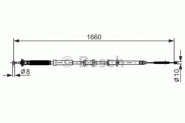BOSCH Hand brake cable 1 987 477 973 Fiat 199 Brake cable 1 987 477 973 BOSCH