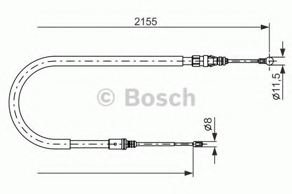 BOSCH Ντίζα, φρένο ακινητοποίησης 1 987 477 994 BOSCH 1 987 477 994 Ντίζα χειροφρένου PEUGEOT 407 SW Van / Combi (6E_) σε χαμηλές τιμές