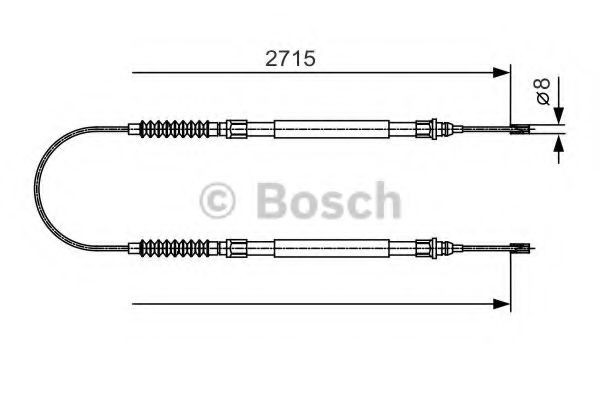 BOSCH Trose, Stāvbremžu sistēma 1 987 482 003 Rokas bremzes trose BOSCH Fiat STILO 1 987 482 003