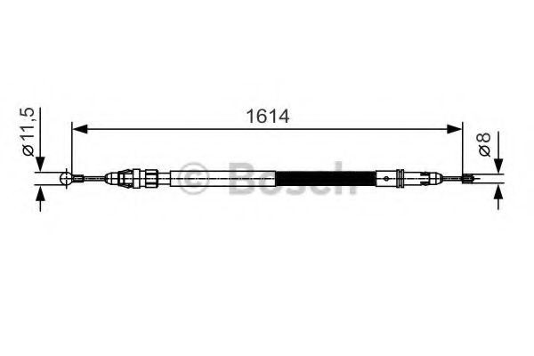 BOSCH Handremkabel 1 987 482 007 Handremkabel Peugeot VF3A_, VF3U_, VF3X_ 1 987 482 007 BOSCH