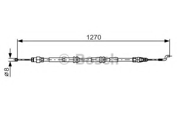 BOSCH Tautrekk, håndbremse 1 987 482 014 1 987 482 014 Bremsewire BOSCH VW AMAROK