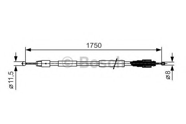 BOSCH Ντίζα, φρένο ακινητοποίησης 1 987 482 018 BOSCH 1 987 482 018 Ντίζα χειροφρένου Porsche 944 Cabrio σε χαμηλές τιμές