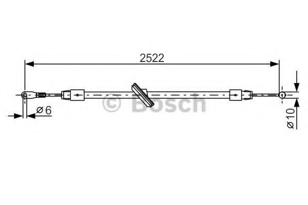 BOSCH Tautrekk, håndbremse 1 987 482 029 1 987 482 029 Bremsewire BOSCH MERCEDES-BENZ S-Klasse