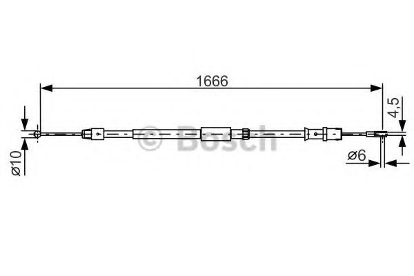BOSCH Ντίζα, φρένο ακινητοποίησης 1 987 482 032 1 987 482 032 Ντίζα χειροφρένου MERCEDES-BENZ G-class BOSCH