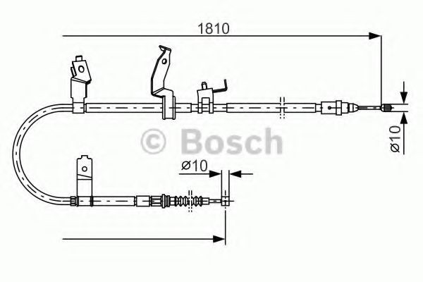 BOSCH Håndbremsekabel 1 987 482 052 1 987 482 052 Håndbremse BOSCH MAZDA B-serie
