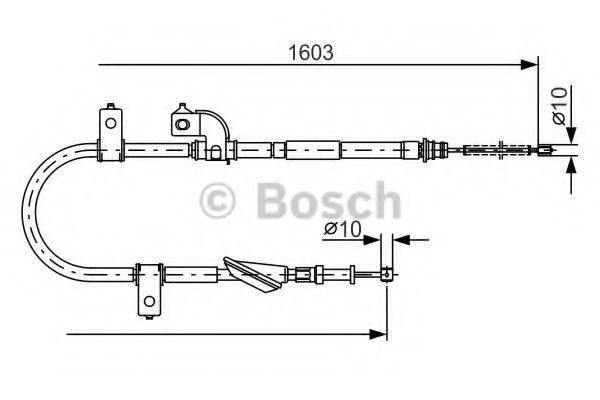 BOSCH Tross, seisupidur 1 987 482 080 Käsipidur BOSCH Subaru 1800 XT COUPÉ 1 987 482 080