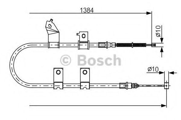 BOSCH Vaijeri, seisontajarru 1 987 482 082 1 987 482 082 BOSCH Käsijarruvaijeri CHEVROLET EXPRESS