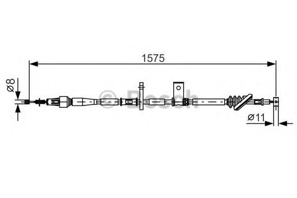 BOSCH Trose, Stāvbremžu sistēma 1 987 482 095 Rokas bremzes trose BOSCH IGNIS 1 987 482 095 lēti