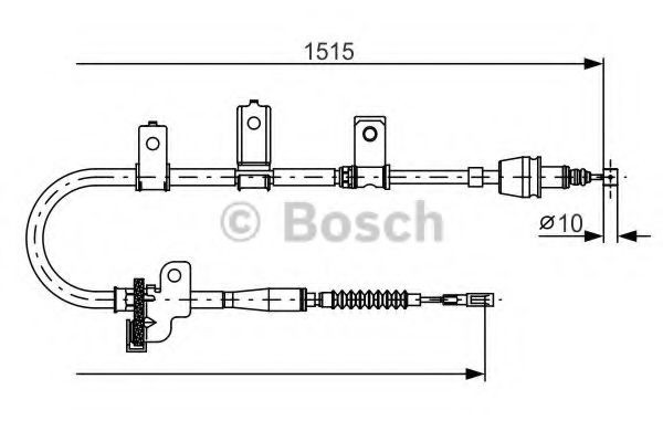BOSCH Handremkabel 1 987 482 097 1 987 482 097 Handremkabel KIA RIO BOSCH