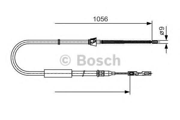 BOSCH Handremkabel 1 987 482 125 Audi 100 Remkabel BOSCH 1 987 482 125