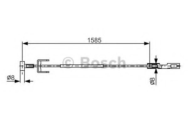 BOSCH Żażné lanko parkovacej brzdy 1 987 482 145 Parkovacia brzda BOSCH Renault KOLEOS 1 987 482 145