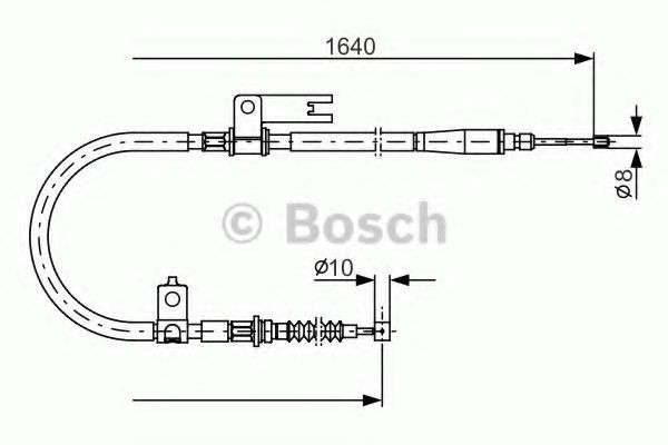 BOSCH Ντίζα, φρένο ακινητοποίησης 1 987 482 154 1 987 482 154 Ντίζα χειροφρένου BOSCH MAZDA CX-3