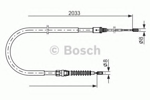 BOSCH Trose, Stāvbremžu sistēma 1 987 482 190 Rokas bremzes trose BOSCH Citroën AX 1 987 482 190