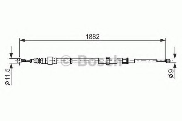 BOSCH Ντίζα, φρένο ακινητοποίησης 1 987 482 193 BOSCH Ντίζα χειροφρένου LAND ROVER 1 987 482 193