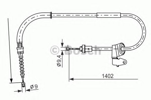 BOSCH Żażné lanko parkovacej brzdy 1 987 482 226 BOSCH 1 987 482 226 originálne Lanko ručnej brzdy Mini Roadster R59 cena