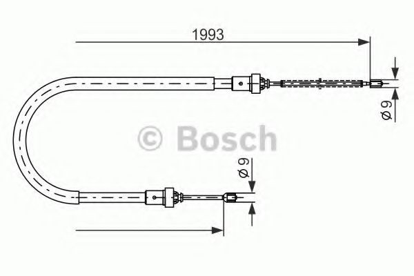 BOSCH Ντίζα, φρένο ακινητοποίησης 1 987 482 233 BOSCH 1 987 482 233 Ντίζα χειροφρένου Lada 2107 γνήσια τιμες