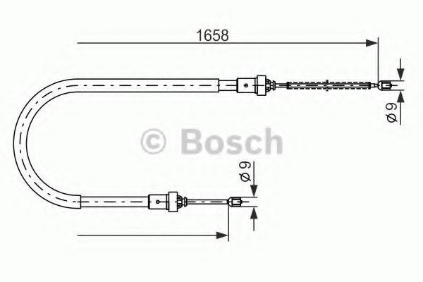 BOSCH Trose, Stāvbremžu sistēma 1 987 482 234 1 987 482 234 Rokas bremzes trose BOSCH RENAULT 4