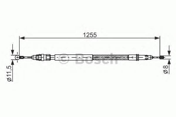 BOSCH Handbromsvajer 1 987 482 235 1 987 482 235 BOSCH handbromsvajer Fiat SCUDO
