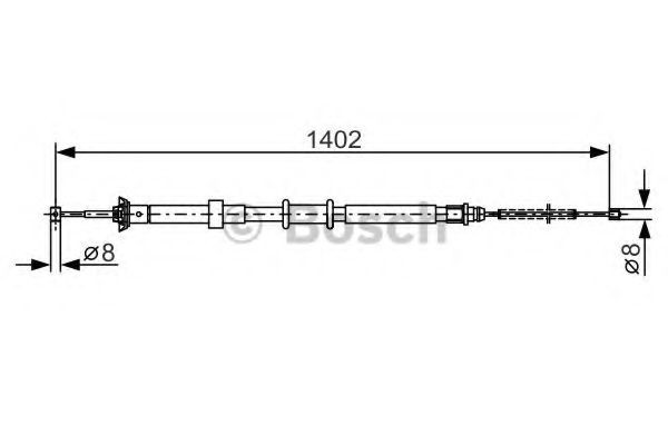 Tautrekk, håndbremse BOSCH 1 987 482 241 BOSCH 1 987 482 241 Håndbrekk FORD KA 2008
