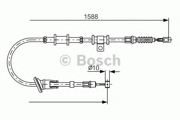BOSCH Żażné lanko parkovacej brzdy 1 987 482 245 1 987 482 245 BOSCH Lanko ručnej brzdy Mitsubishi lacné