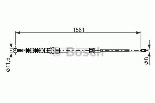 BOSCH Tautrekk, håndbremse 1 987 482 264 BOSCH 1 987 482 264 Tautrekk, håndbremse