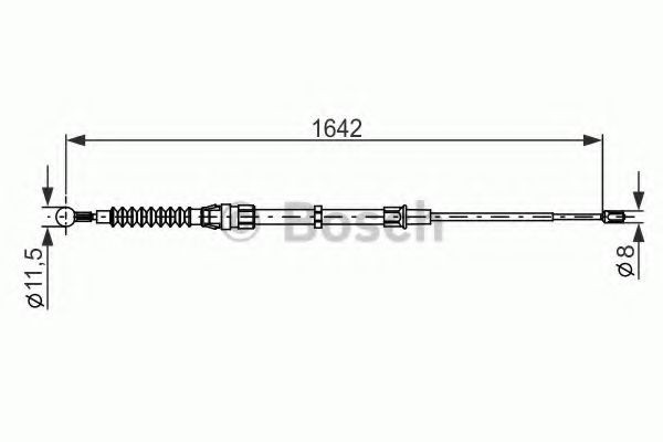 BOSCH Ντίζα, φρένο ακινητοποίησης 1 987 482 267 Χειρόφρενο BOSCH Seat CORDOBA 1 987 482 267