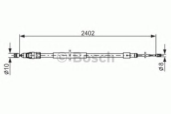 BOSCH Tross, seisupidur 1 987 482 276 Käsijarruvaijeri BOSCH J7 1 987 482 276 odav