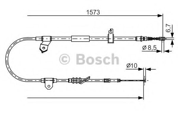 BOSCH Handbromsvajer 1 987 482 299 1 987 482 299 BOSCH Parkeringsbroms Toyota