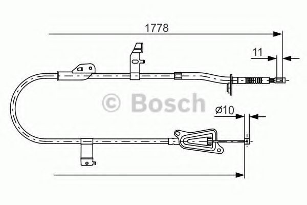 BOSCH Ντίζα, φρένο ακινητοποίησης 1 987 482 304 τιμες Χειρόφρενο Nissan WP12 1 987 482 304 BOSCH