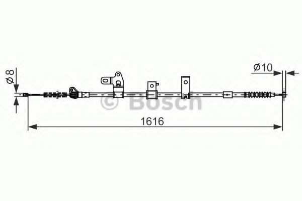 Tautrekk, håndbremse BOSCH 1 987 482 307 BOSCH 1 987 482 307 Håndbremsekabel TOYOTA COROLLA 2025