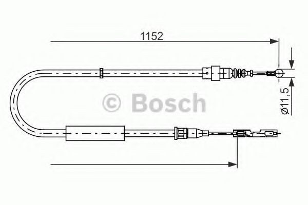 BOSCH Ντίζα, φρένο ακινητοποίησης 1 987 482 310 Χειρόφρενο BOSCH A4 1 987 482 310 φθηνά