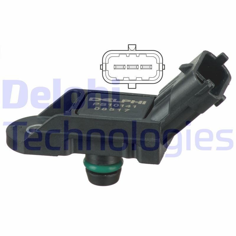 DELPHI Sensor, ladetryk PS10141 DELPHI PS10141 Ladetryk sensor Citroën XM originale