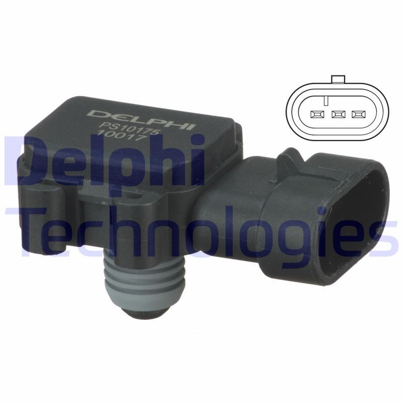 DELPHI Sensor, boost pressure PS10175 DELPHI PS10175 genuine Qashqai J10 turbocharger boost sensor price