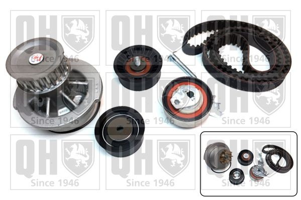 QUINTON HAZELL Kit de distribution + pompe à eau QBPK2730 Opel COMBO Pompe à eau + kit de distribution QUINTON HAZELL QBPK2730