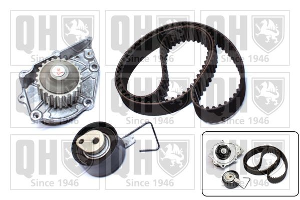 QUINTON HAZELL Tandremssæt med vandpumpe QBPK6210 QUINTON HAZELL QBPK6210 Land Rover Freelander 1 Vandpumpe + tandremssæt pris