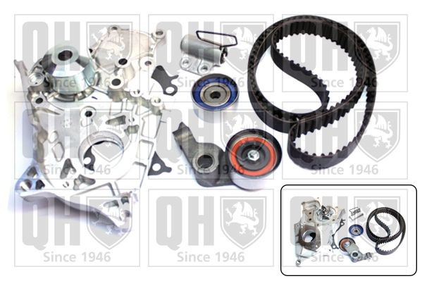 Vesipumppu + jakohihnasarja QUINTON HAZELL QBPK8020 QUINTON HAZELL QBPK8020 TOYOTA RAV 4 2001 Hammashihnasarja