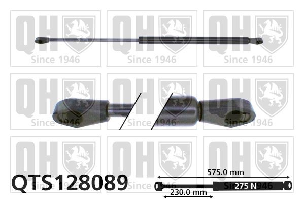 QUINTON HAZELL Vérin de coffre QTS128089 QUINTON HAZELL QTS128089 Ressort pneumatique de coffre Ford Escort GAF pas cher