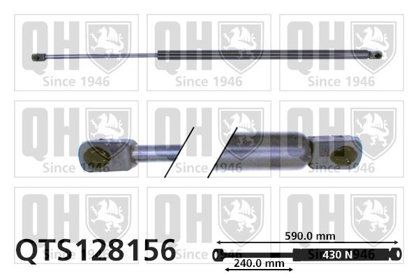 Amortecedor da mala QUINTON HAZELL QTS128156 QUINTON HAZELL QTS128156: Amortecedor da mala Fiat UNO 2024