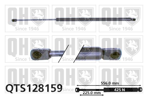 QUINTON HAZELL Ammortizatore pneumatico, Cofano bagagli / vano carico QTS128159 Pistoni bagagliaio Ford GAL QTS128159 QUINTON HAZELL