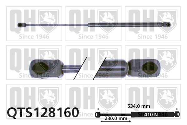 QUINTON HAZELL Gasveer achterklep QTS128160 QUINTON HAZELL QTS128160 Gasveer achterklep Ford Escort VII Station Wagon originele prijs