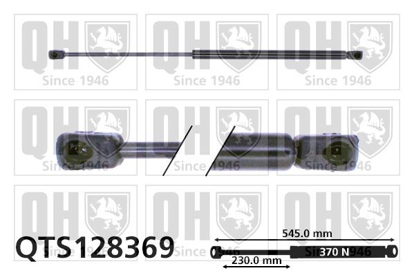 QUINTON HAZELL Gāzes atspere, Bagāžas / Kravas nodalījuma vāks QTS128369 QUINTON HAZELL QTS128369 Bagāžnieka amortizatori VAUXHALL Corsa Mk1 (B) Hatchback (S93) lēti