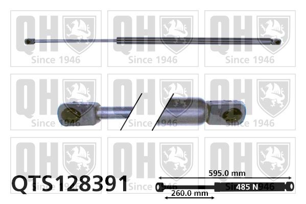 QUINTON HAZELL Gasveer achterklep QTS128391 QUINTON HAZELL QTS128391 Gasdrukveer Citroen XSARA goedkoop