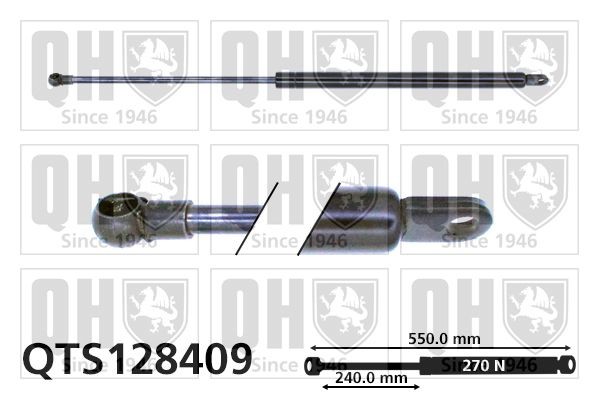 QUINTON HAZELL Pneumatická prużina, Batożinový / nákladný priestor QTS128409 QUINTON HAZELL QTS128409 Vzpery kufra Alfa Romeo 33 905 za nízku cenu