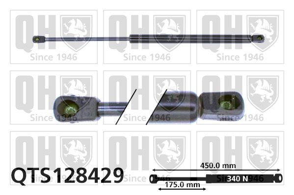 QUINTON HAZELL Kaasujousi, tavaratila QTS128429 QUINTON HAZELL QTS128429 Lada Kalina 1117 Farmari takaluukun kaasujousi vaihto hinta