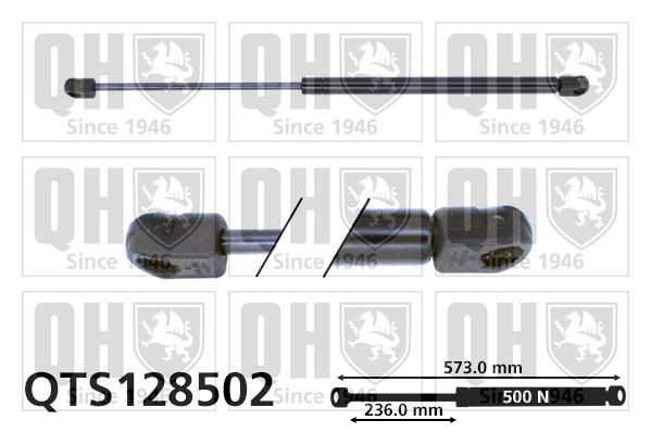 QUINTON HAZELL Gasfjäder till baklucka QTS128502 QUINTON HAZELL QTS128502 Gasfjäder baklucka Astra Mk4 (G) Kombi (T98) original