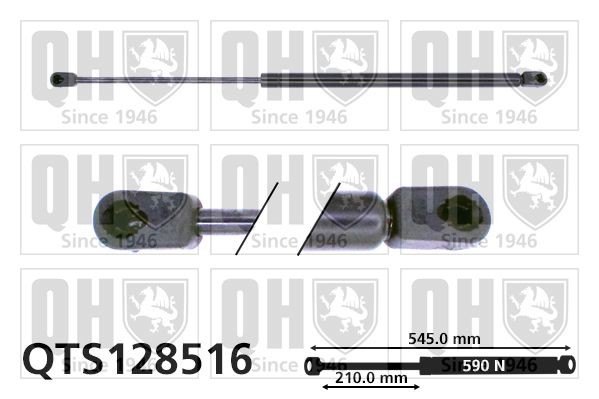 Bagklapsdæmper QUINTON HAZELL QTS128516 QUINTON HAZELL QTS128516: Gasfjeder bagklap Opel ZAFIRA 2000