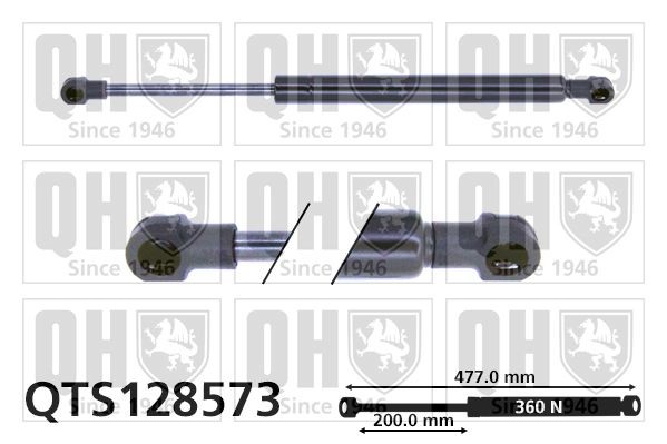 Gasveer achterklep QUINTON HAZELL QTS128573 QUINTON HAZELL QTS128573: Gasveer achterklep Fiat PALIO 2024