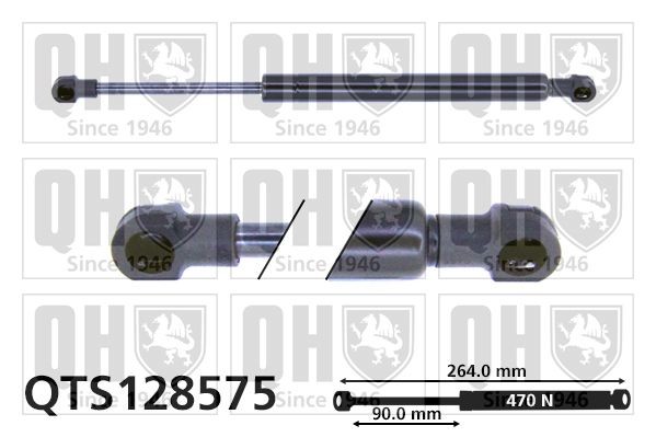 QUINTON HAZELL Ammortizatore pneumatico, Cofano bagagli / vano carico QTS128575 QUINTON HAZELL QTS128575 Pistoni portellone Alfa 156 932 prezzo